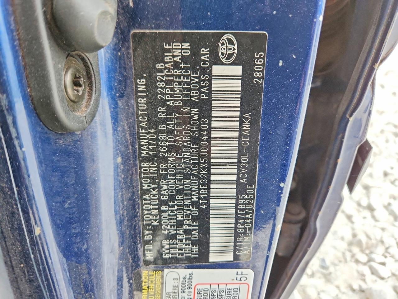2005 TOYOTA CAMRY