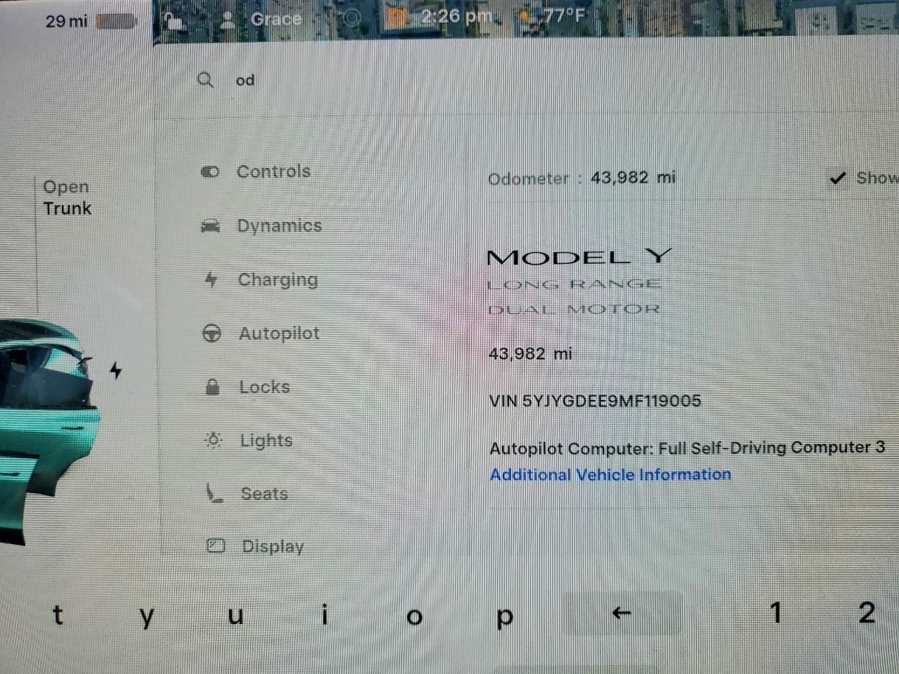 2021 TESLA MODEL Y