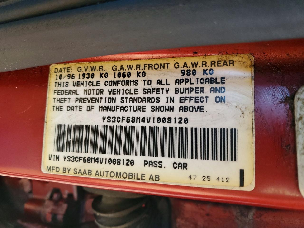 1997 SAAB 9000