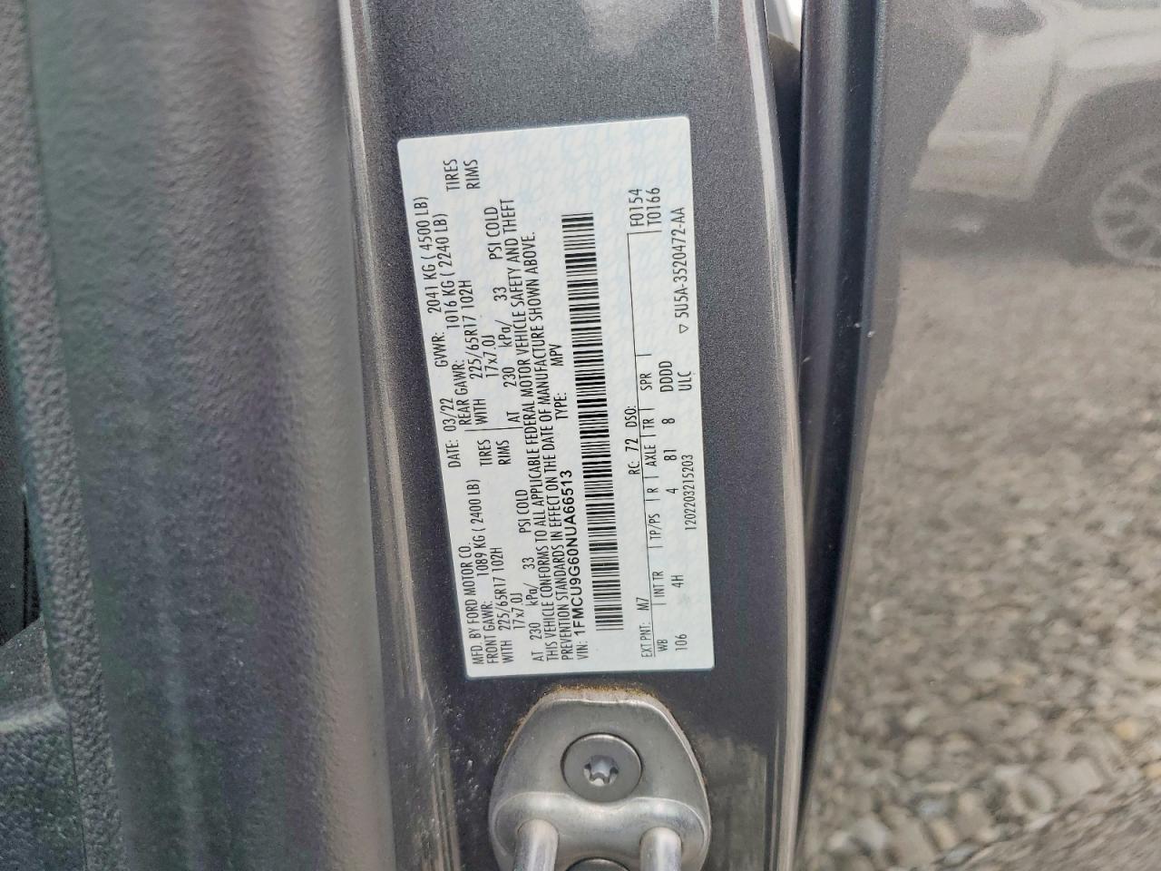 2022 FORD ESCAPE