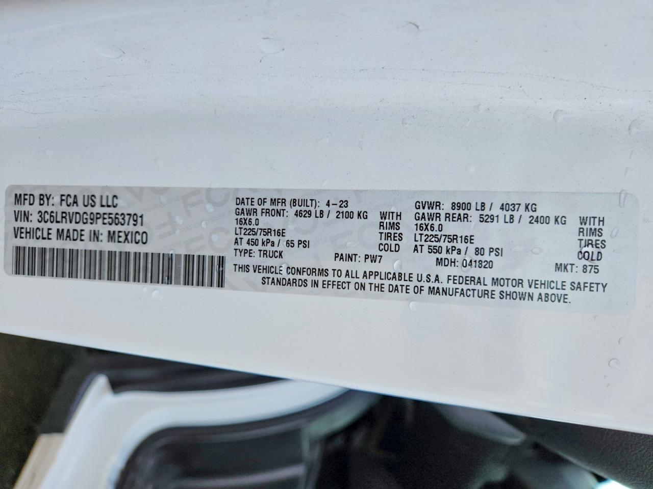 2023 RAM ProMaster 2500
