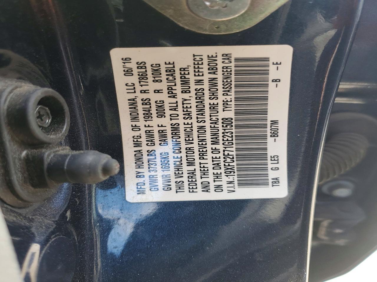 2016 HONDA CIVIC