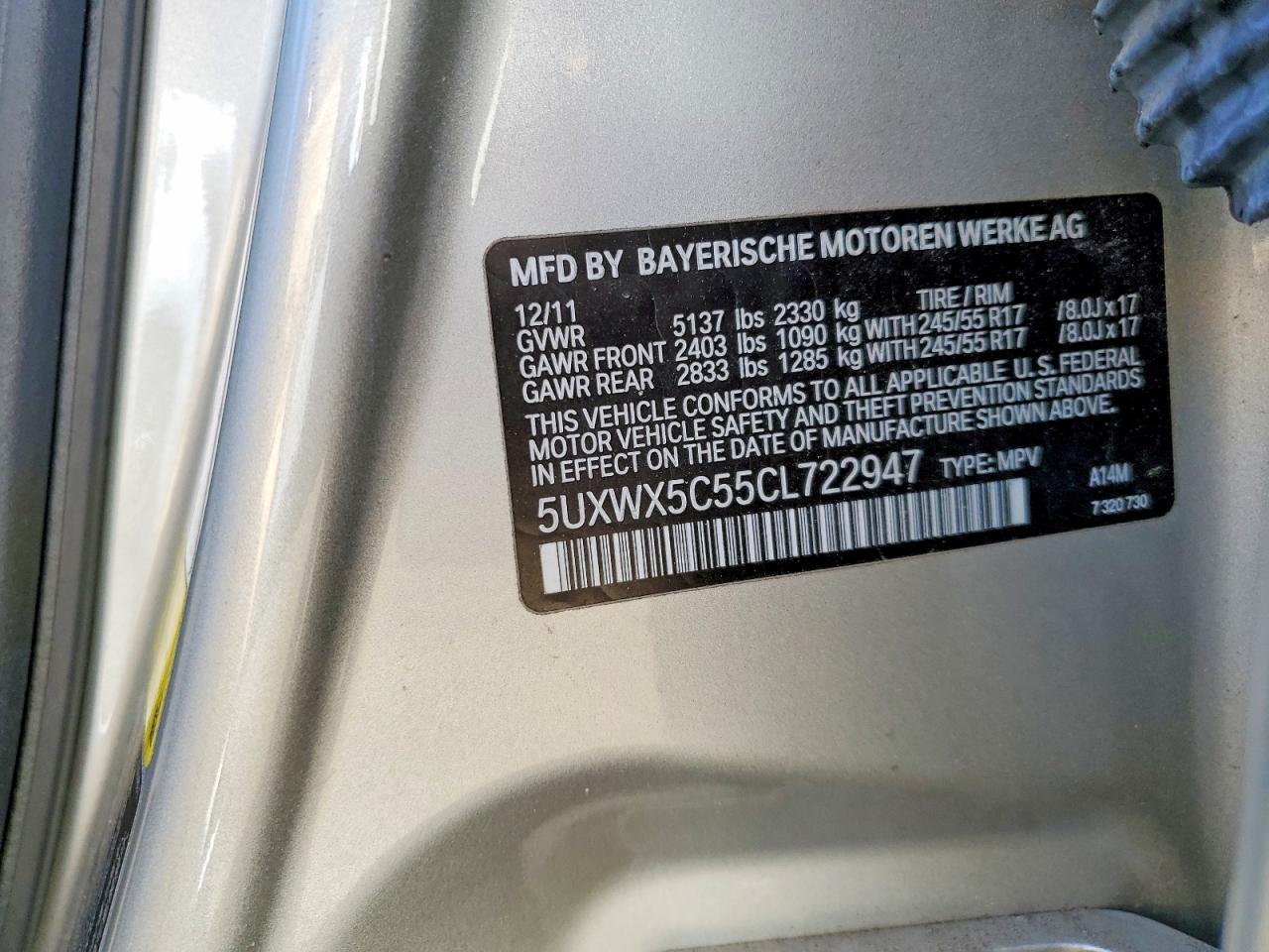 2012 BMW X3