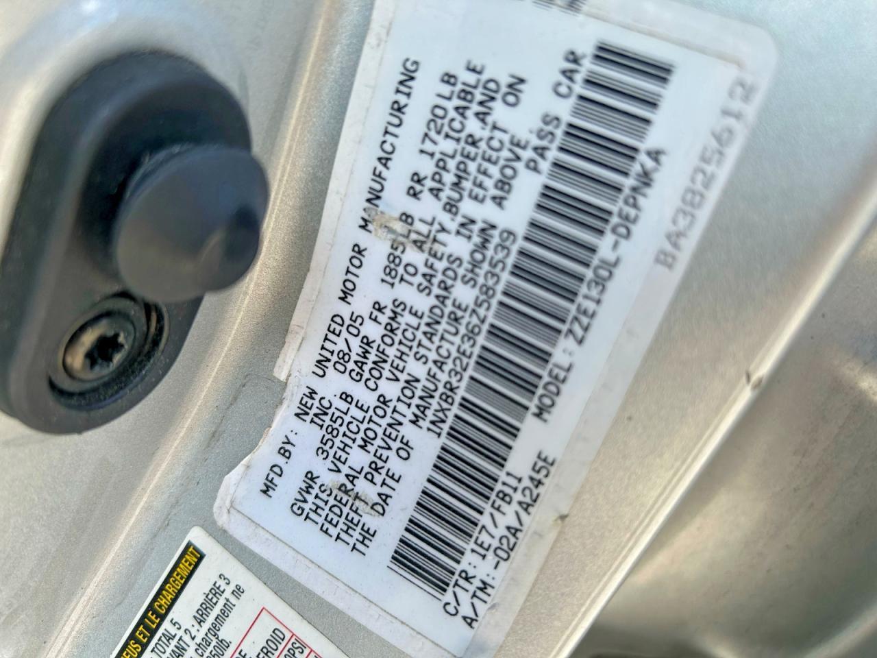 2006 TOYOTA COROLLA