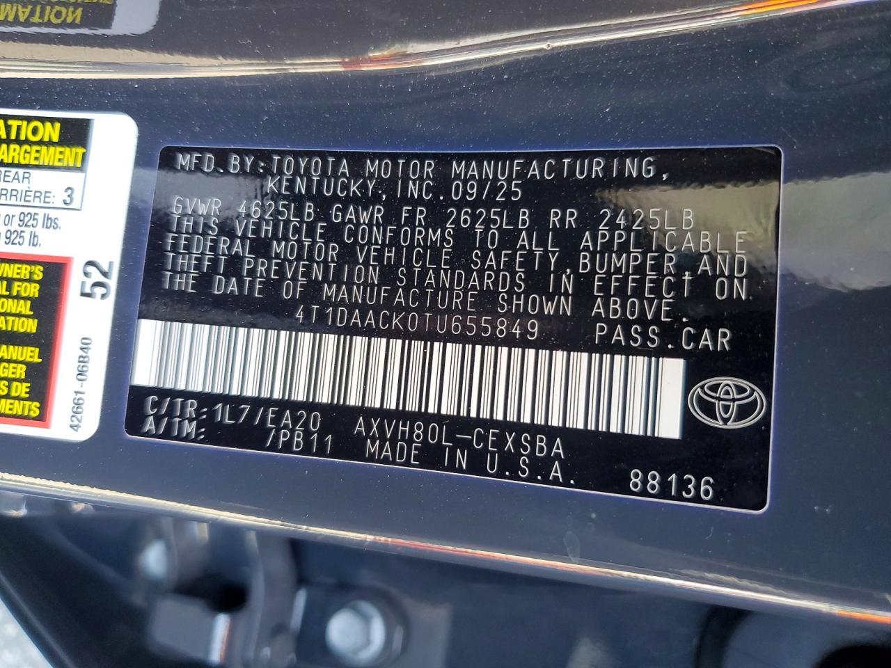 2026 TOYOTA CAMRY