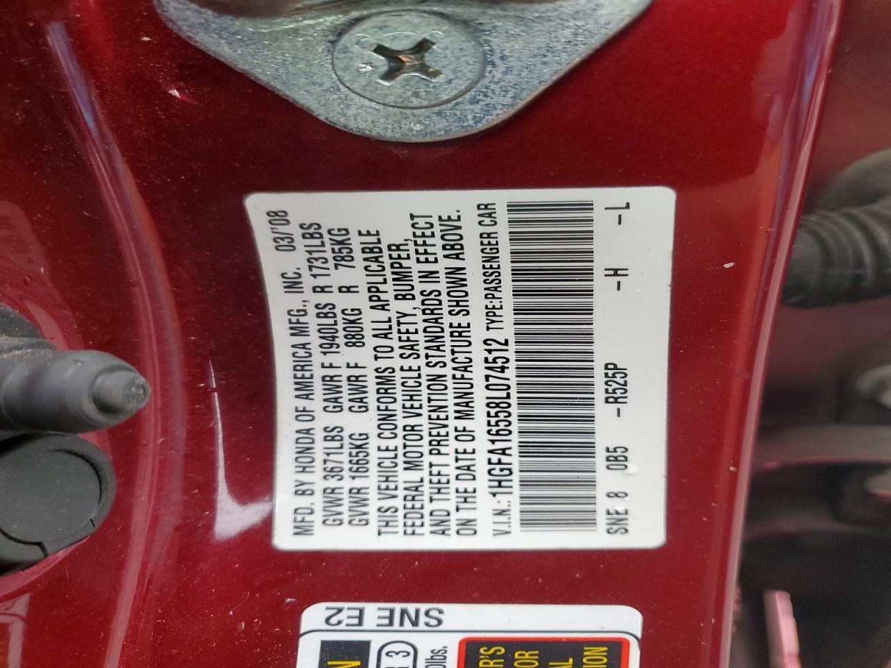 2008 HONDA CIVIC