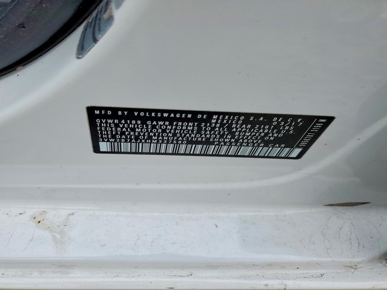 2017 VOLKSWAGEN JETTA