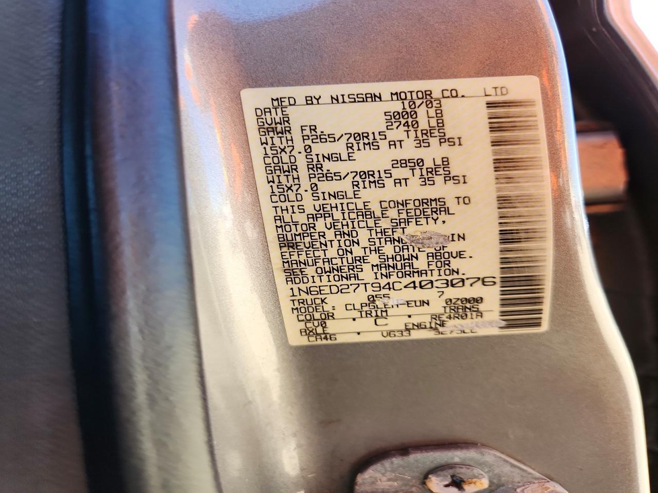 2004 NISSAN Frontier