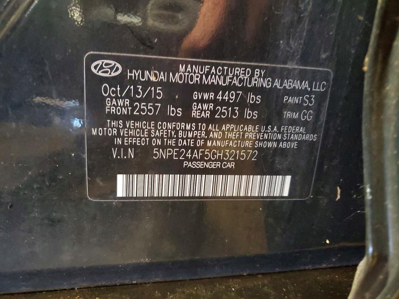 2016 HYUNDAI SONATA
