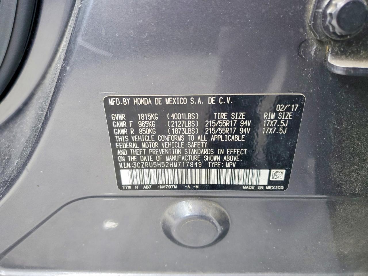 2017 HONDA HR-V
