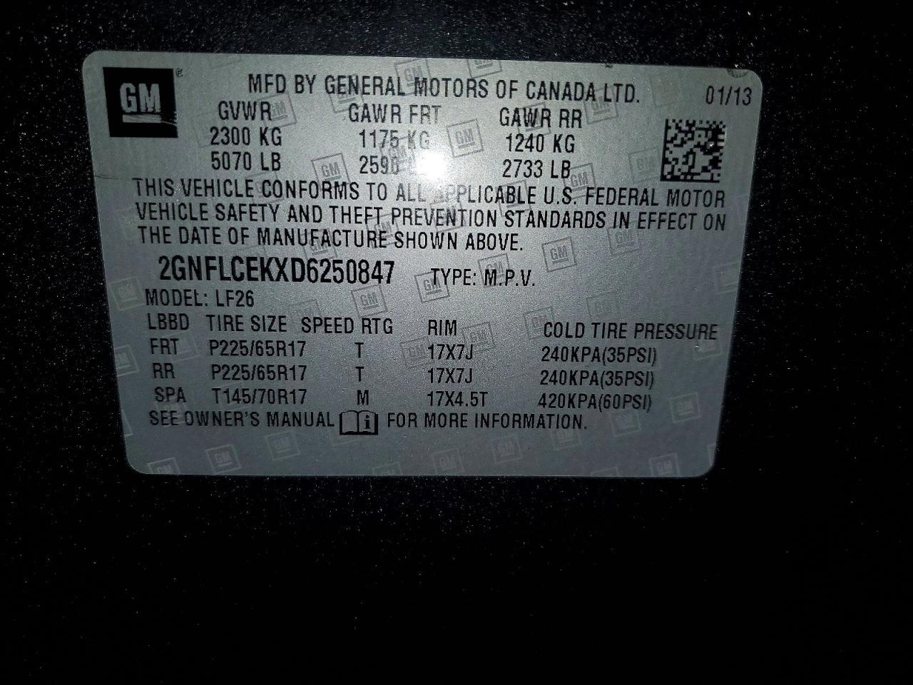 2013 CHEVROLET EQUINOX