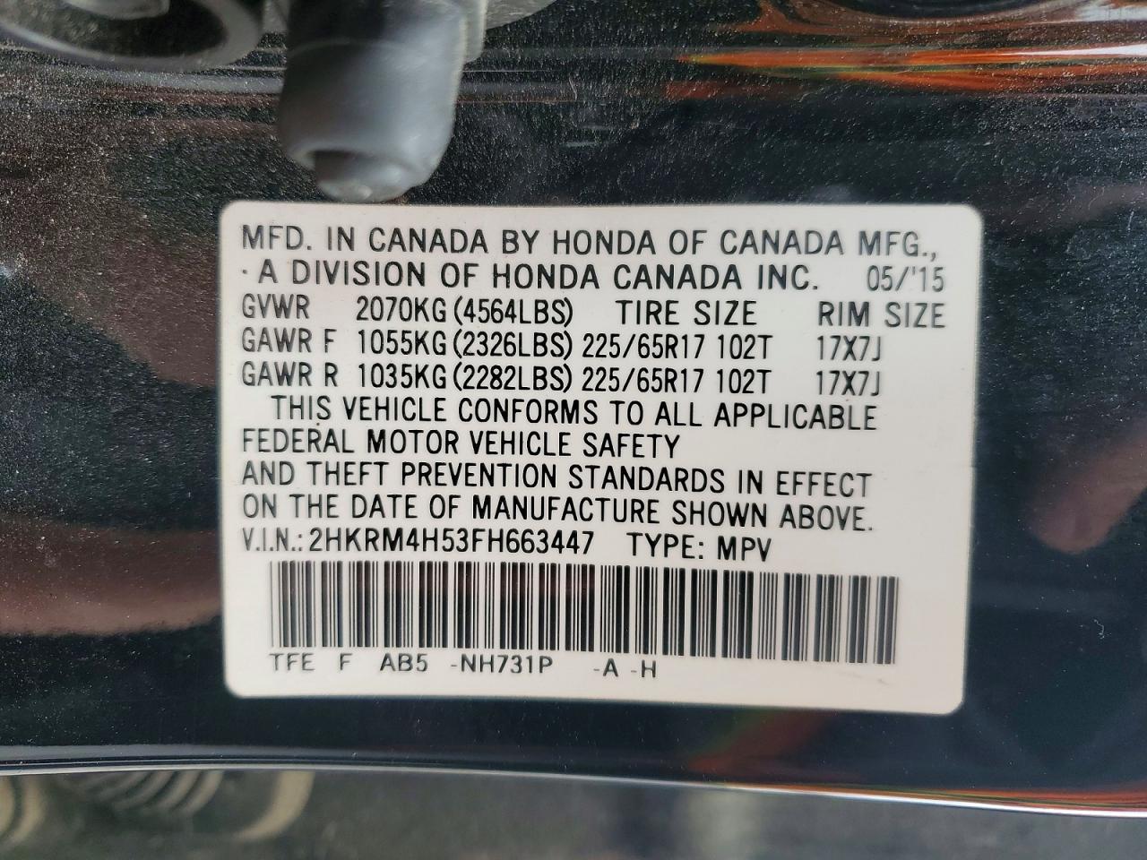 2015 HONDA CR-V