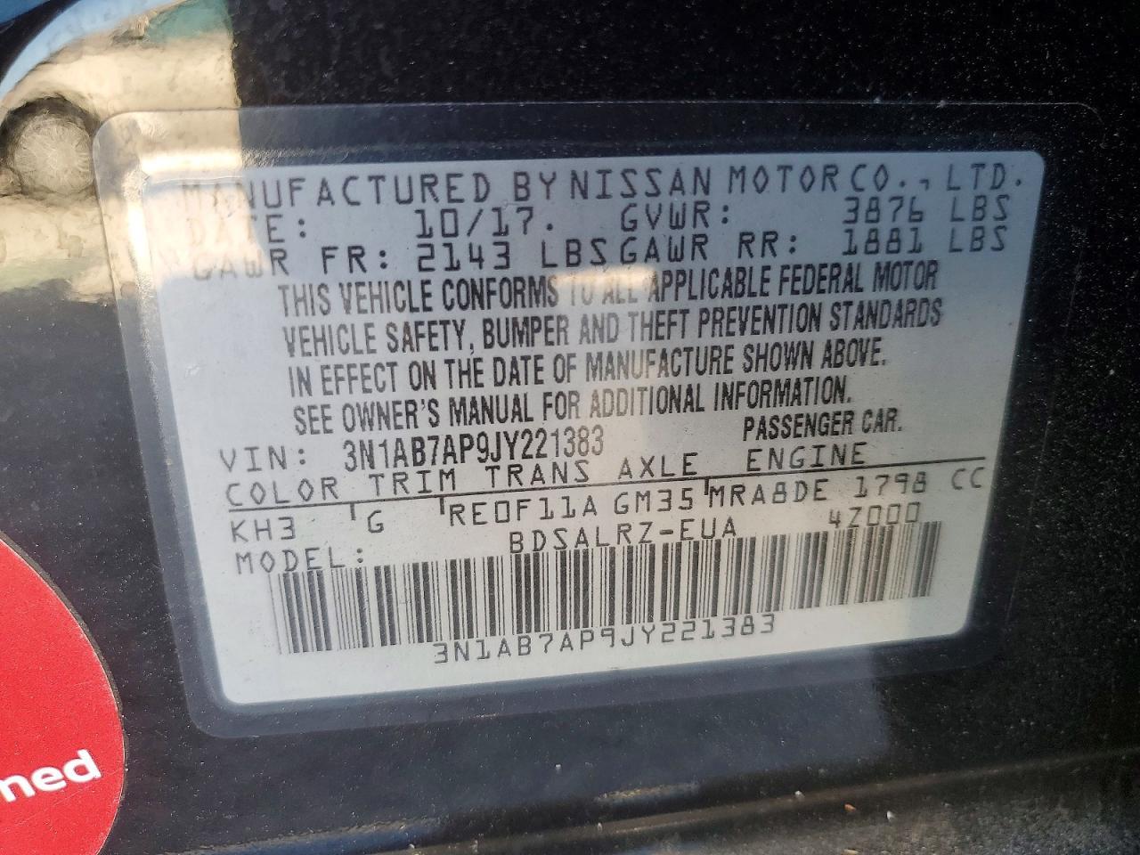 2018 NISSAN SENTRA