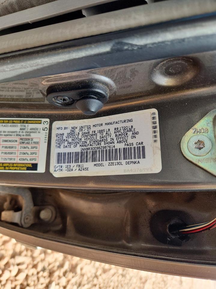 2008 TOYOTA COROLLA