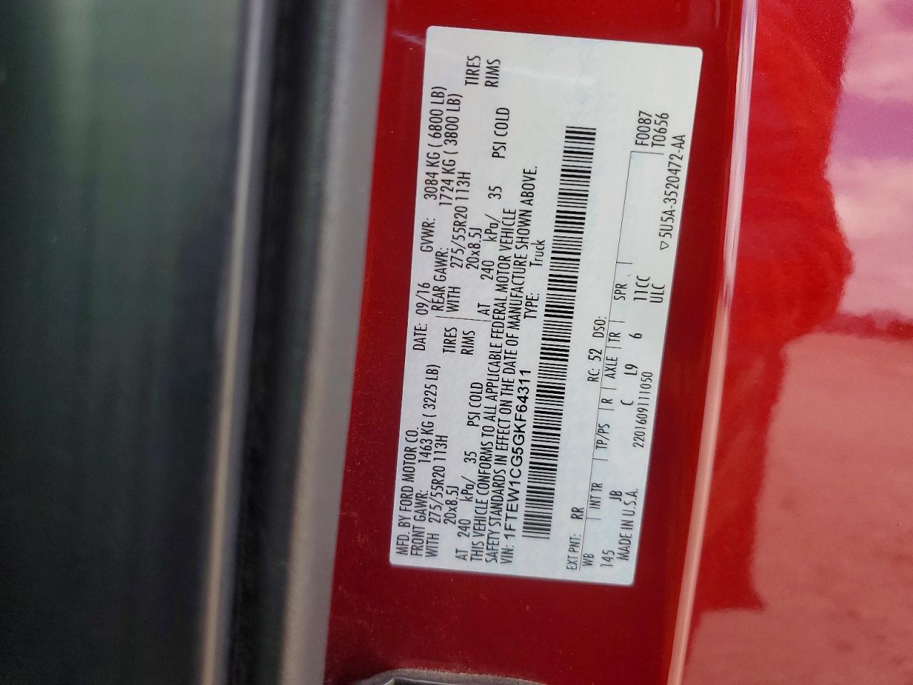 2016 FORD F-150 Lightning