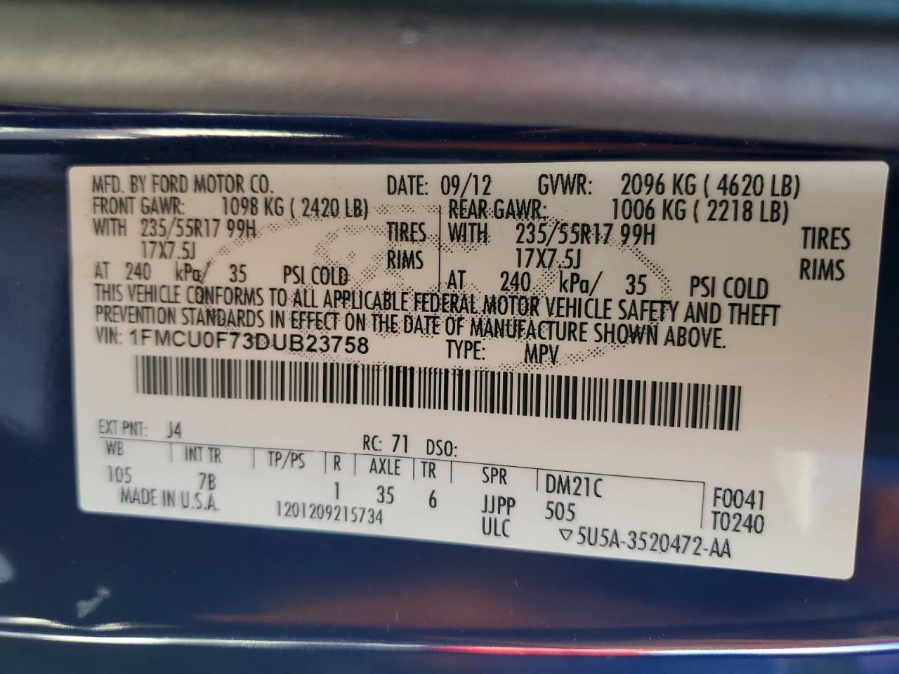 2013 FORD ESCAPE