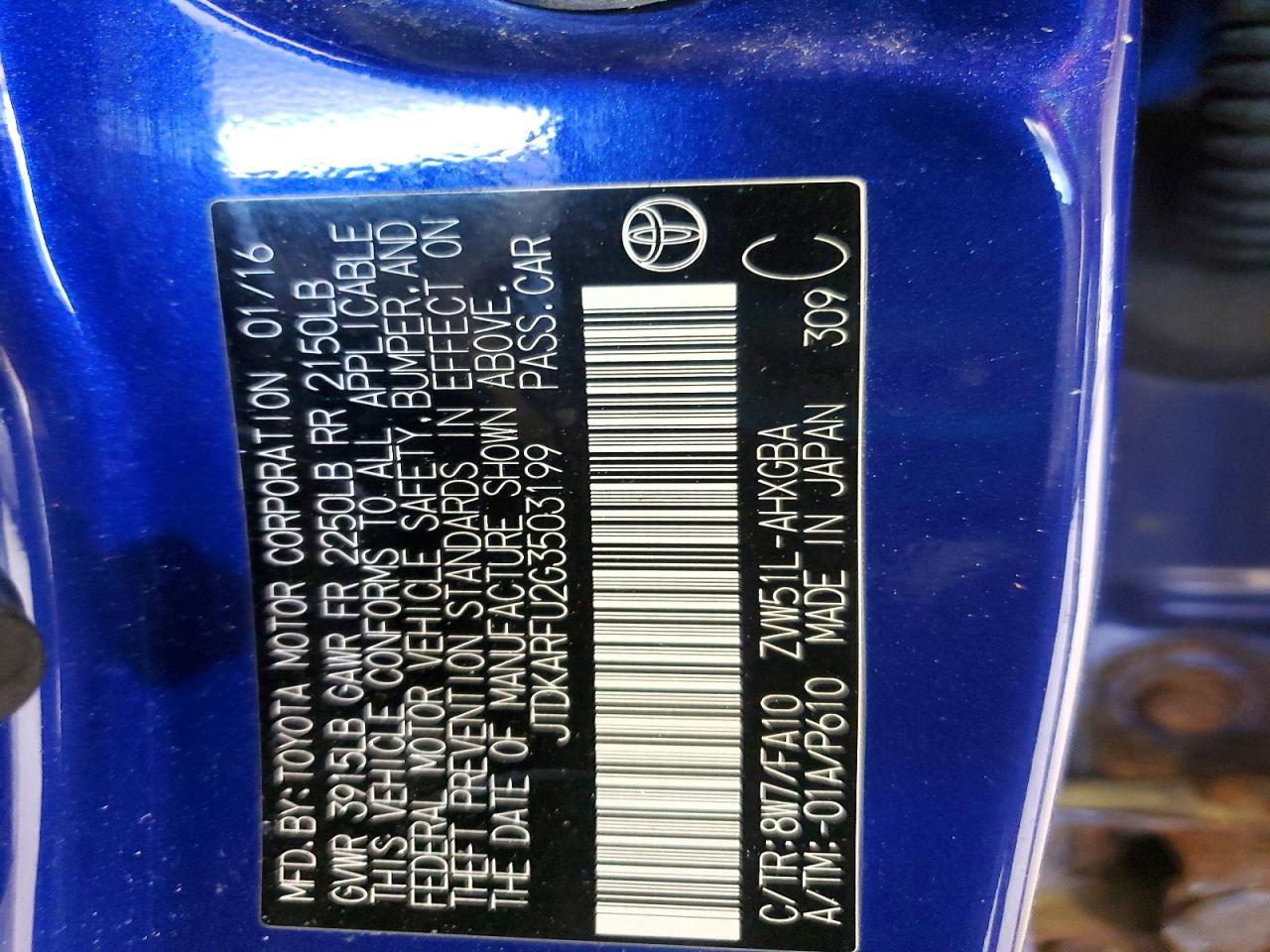 2016 TOYOTA PRIUS