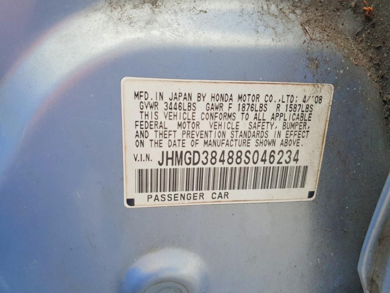 2008 HONDA FIT