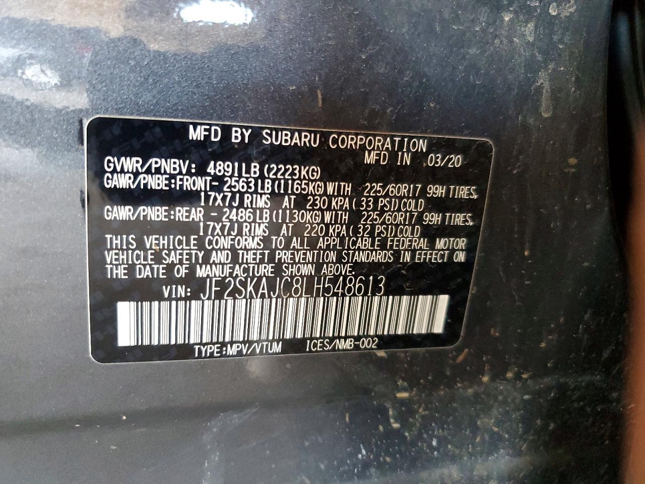 2020 SUBARU FORESTER