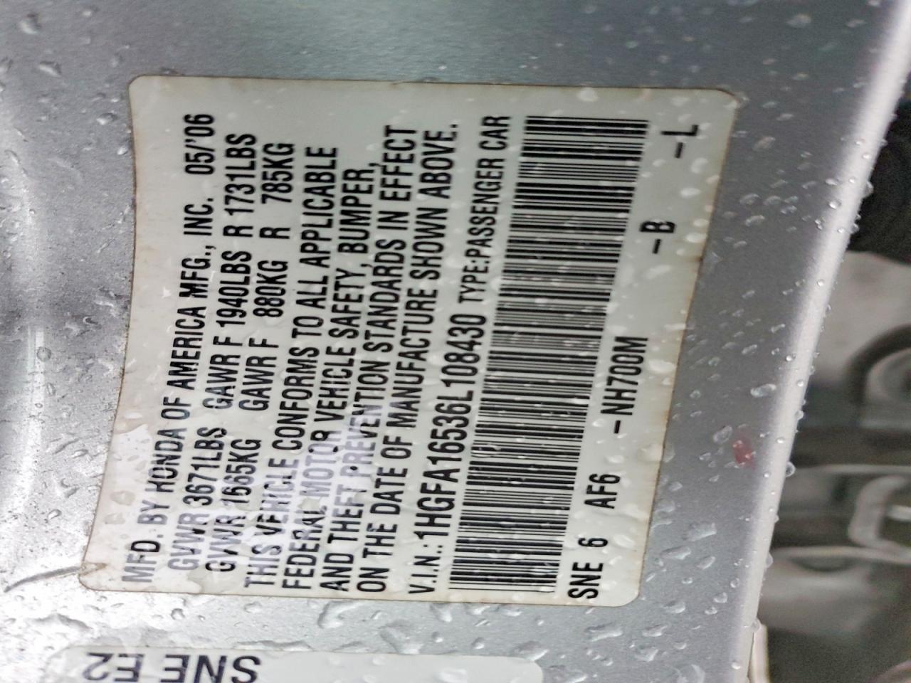 2006 HONDA CIVIC