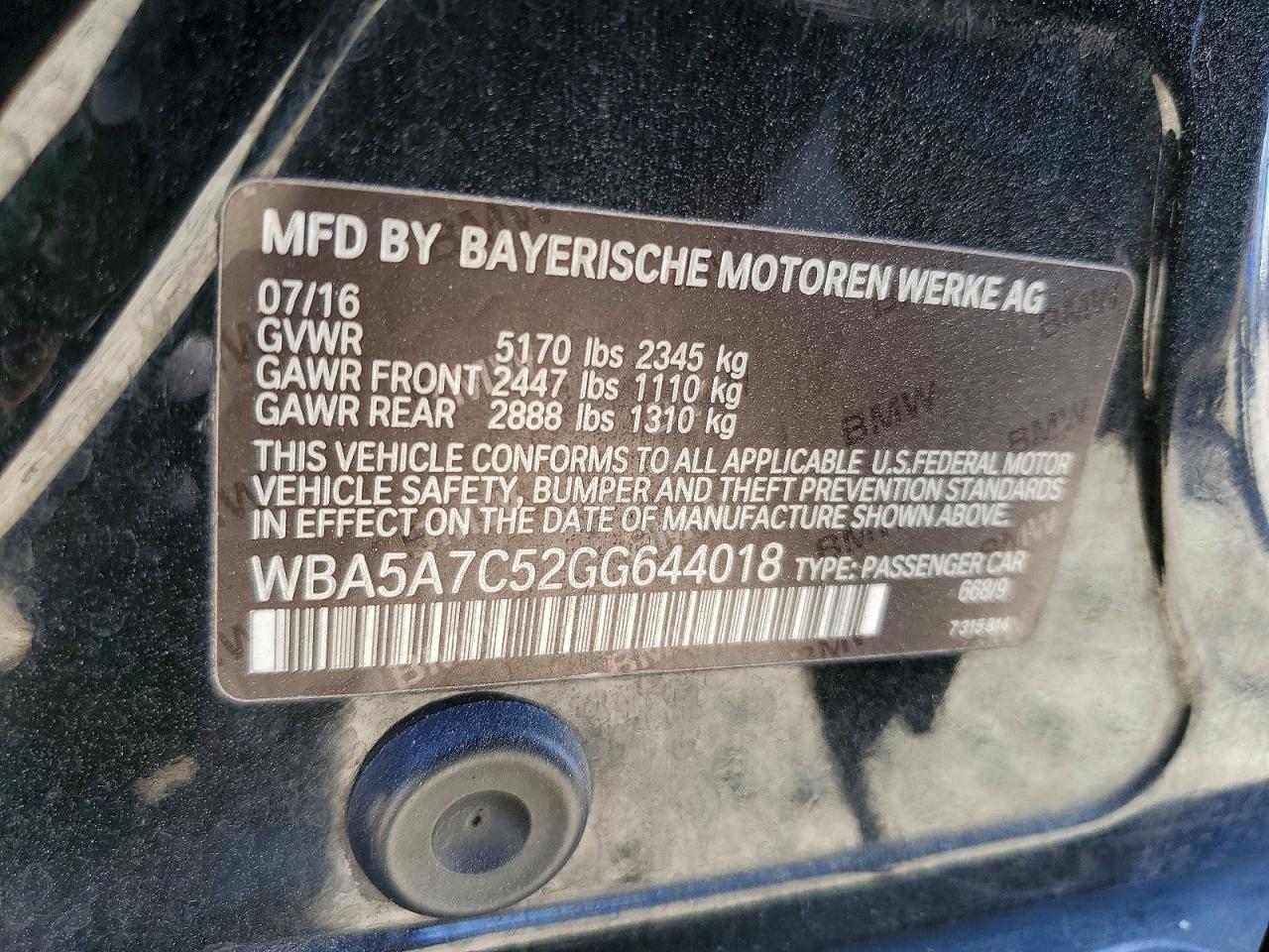 2016 BMW 5 series