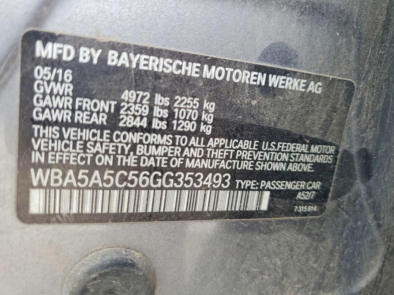 2016 BMW 5 series