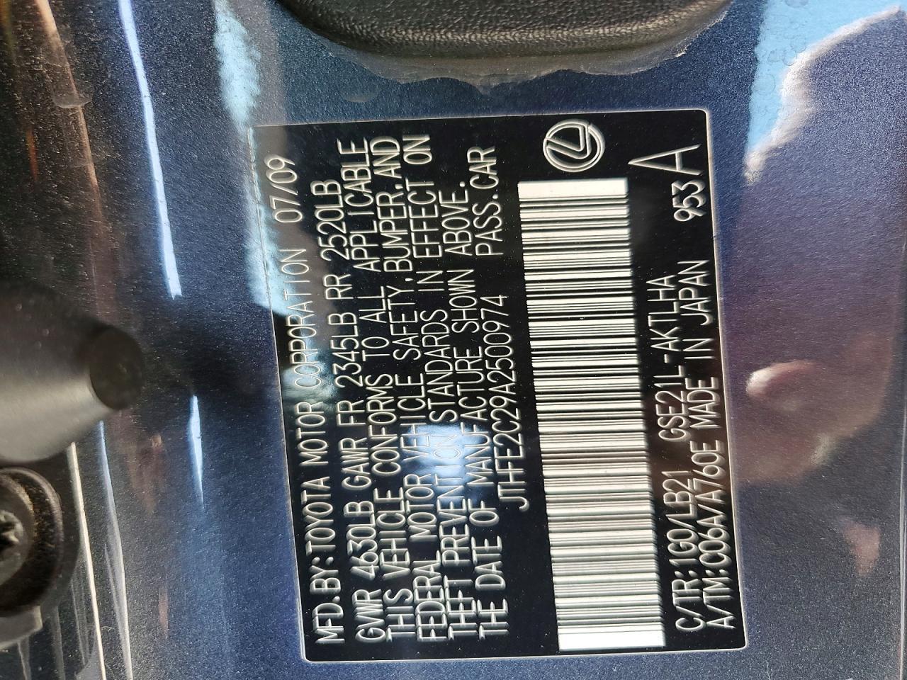 2010 LEXUS Is 350c