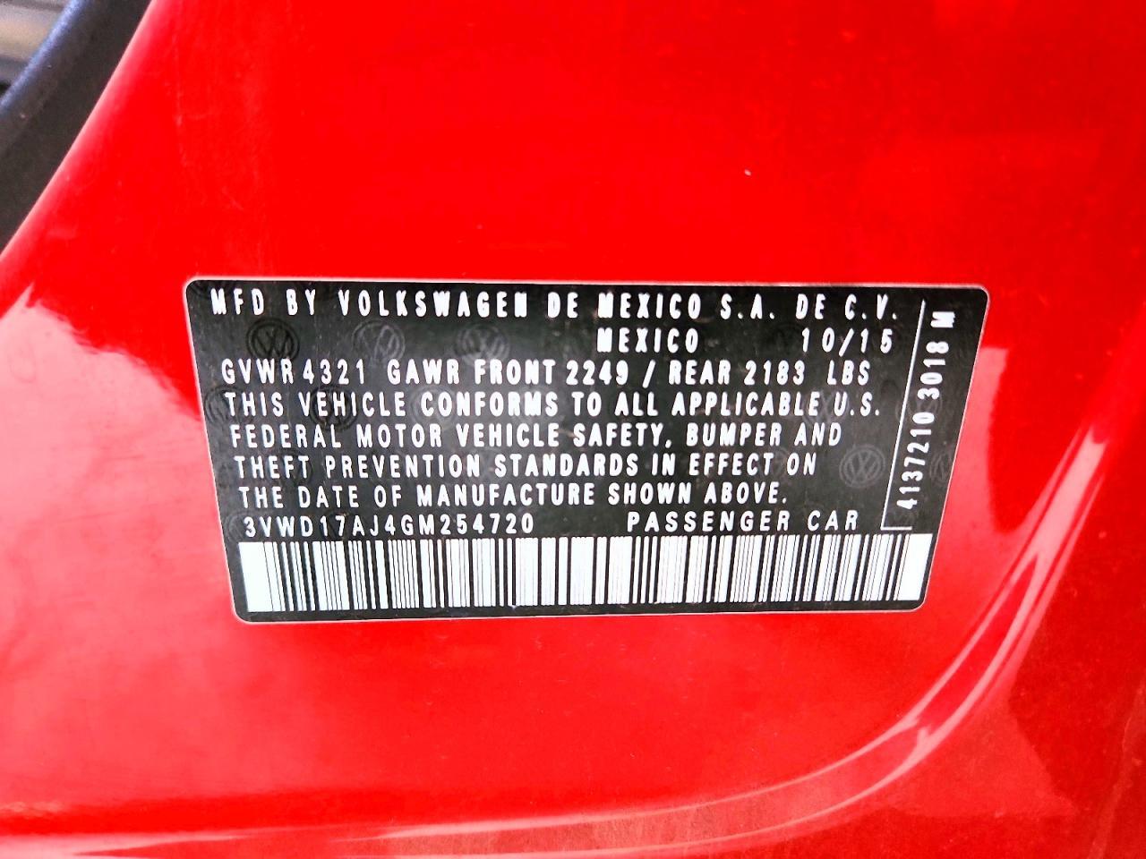 2016 VOLKSWAGEN JETTA