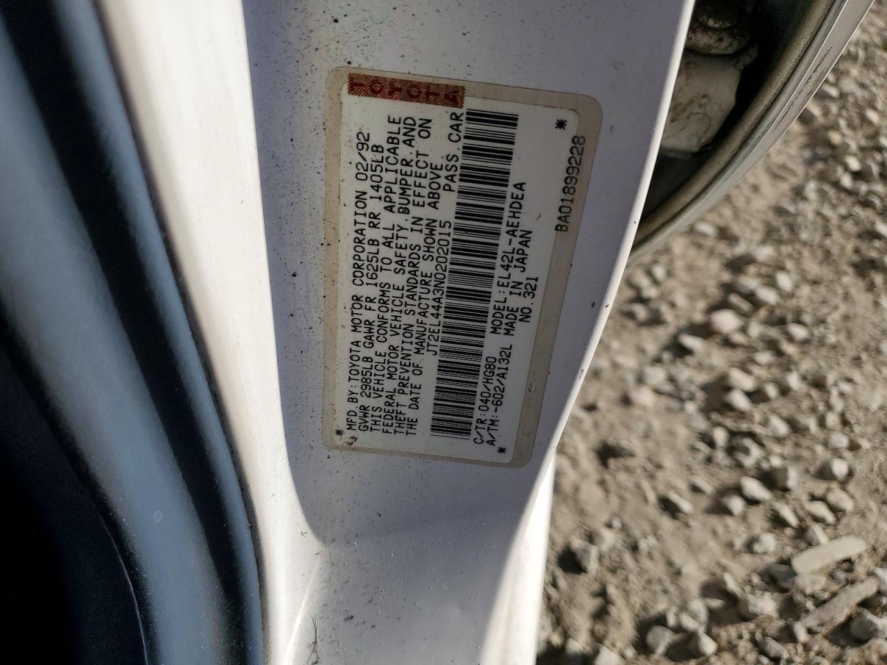 1992 TOYOTA Tercel