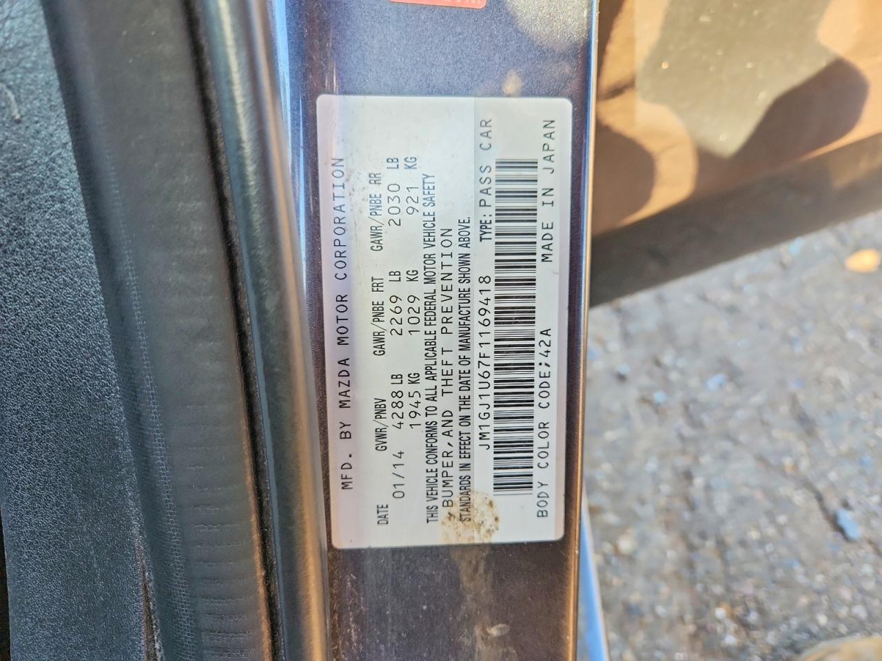 2015 MAZDA 6
