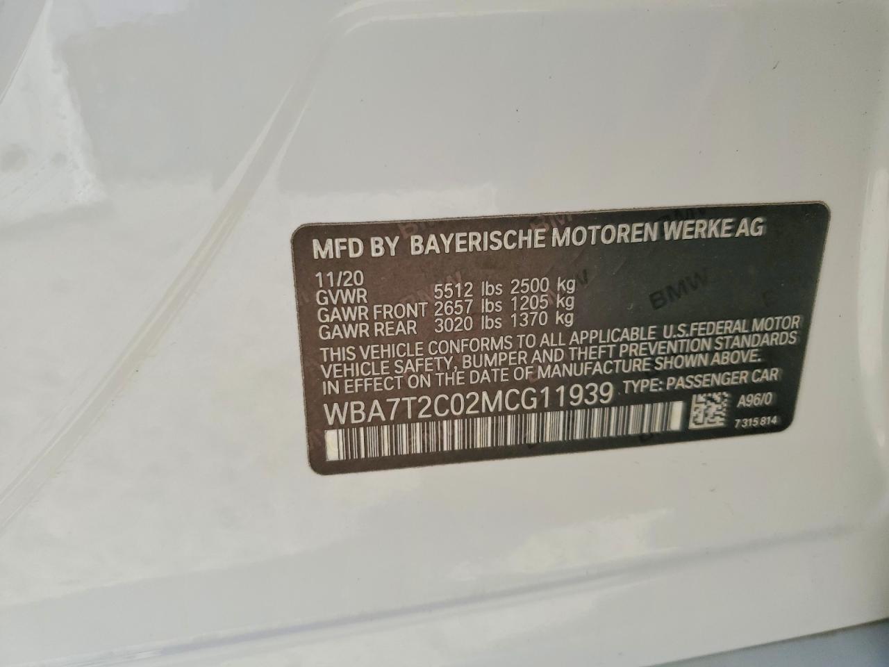 2021 BMW 7 series