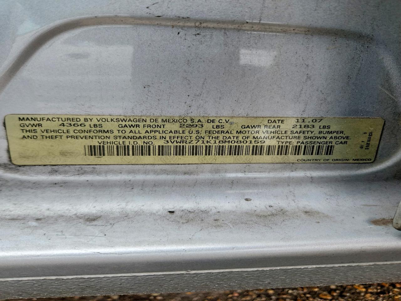 2008 VOLKSWAGEN JETTA