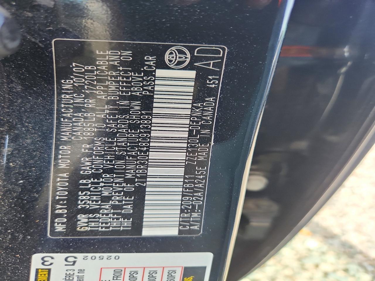 2008 TOYOTA COROLLA