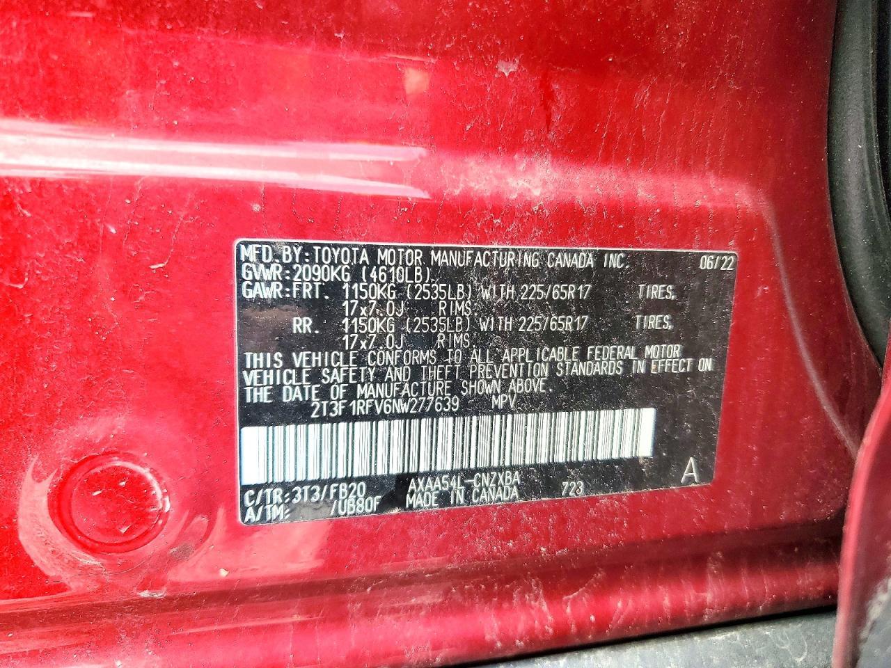 2022 TOYOTA RAV4