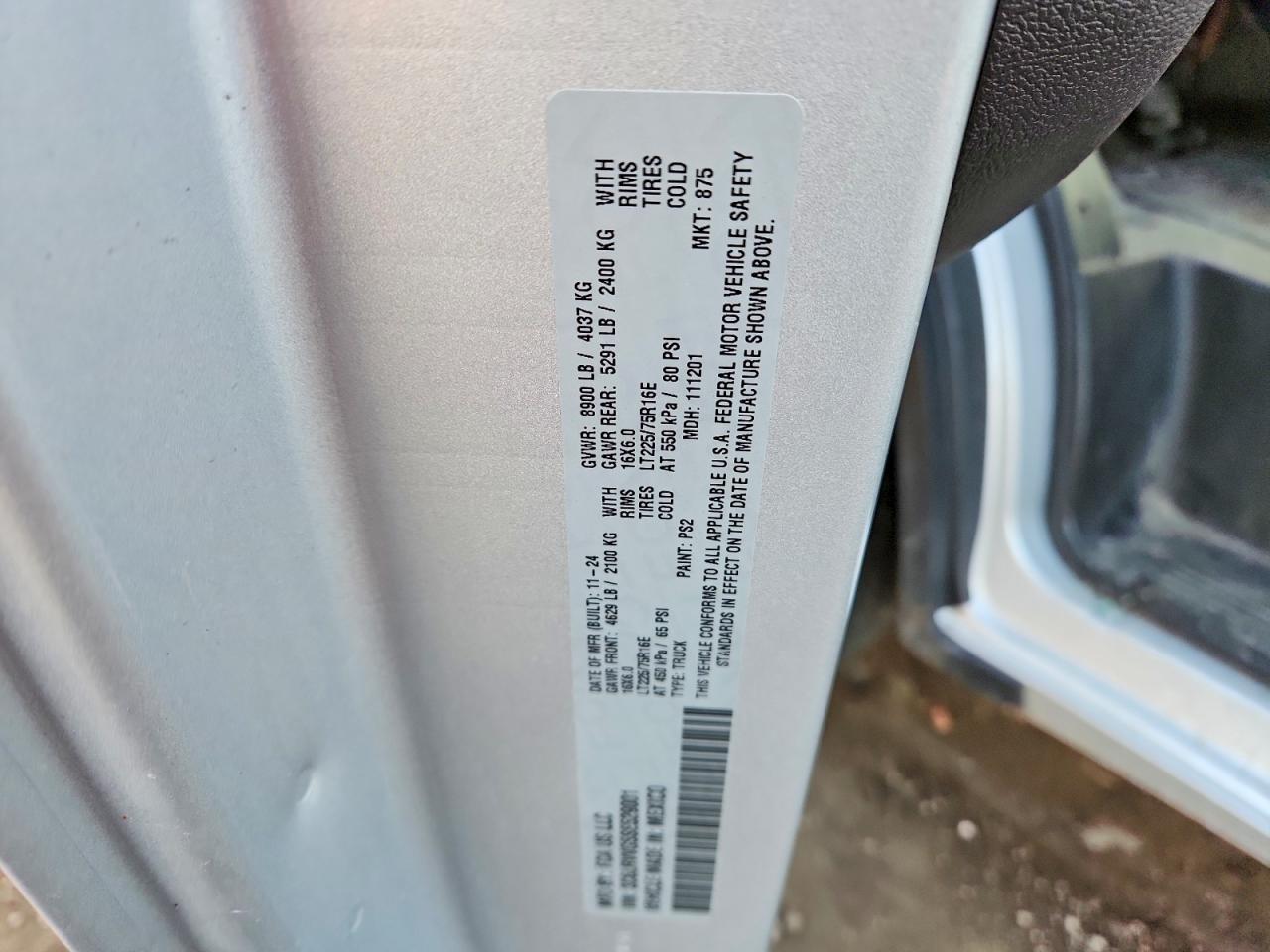 2025 RAM ProMaster 2500