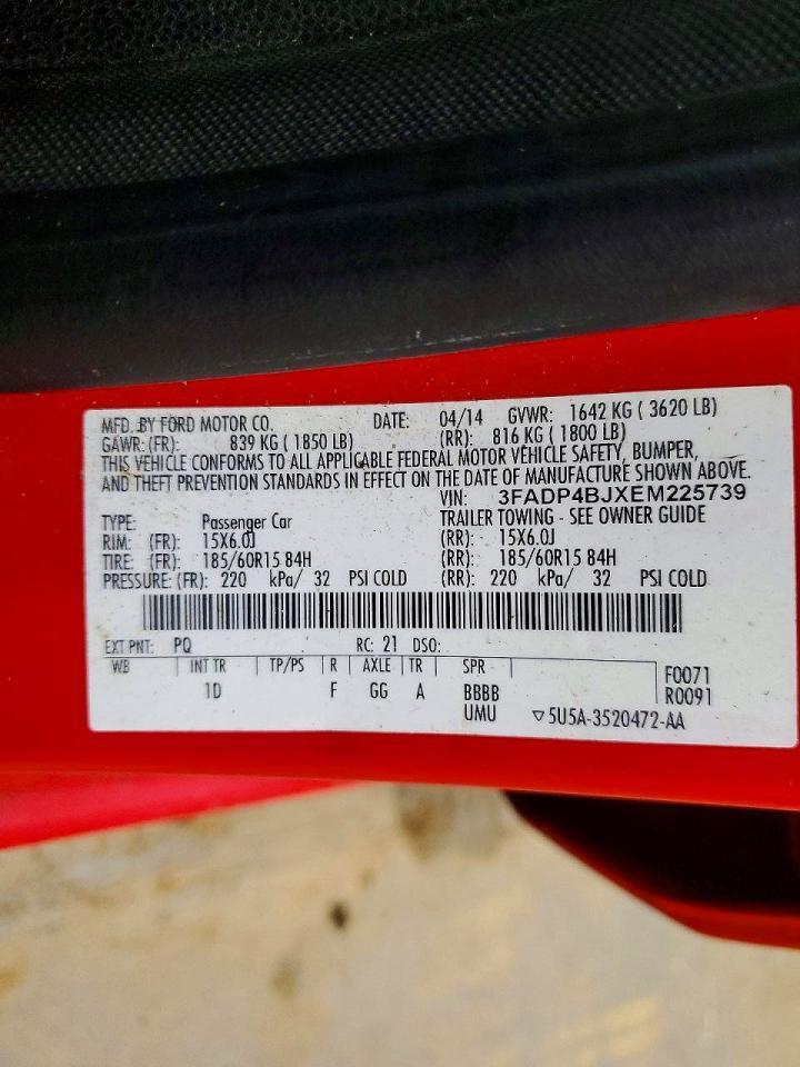 2014 FORD Fiesta