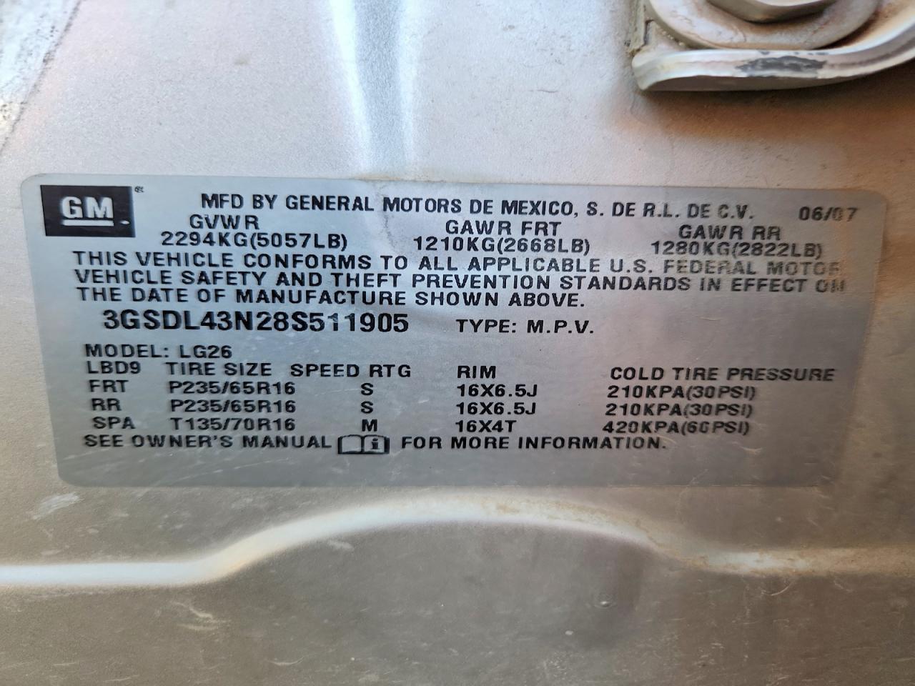 2008 SATURN Vue
