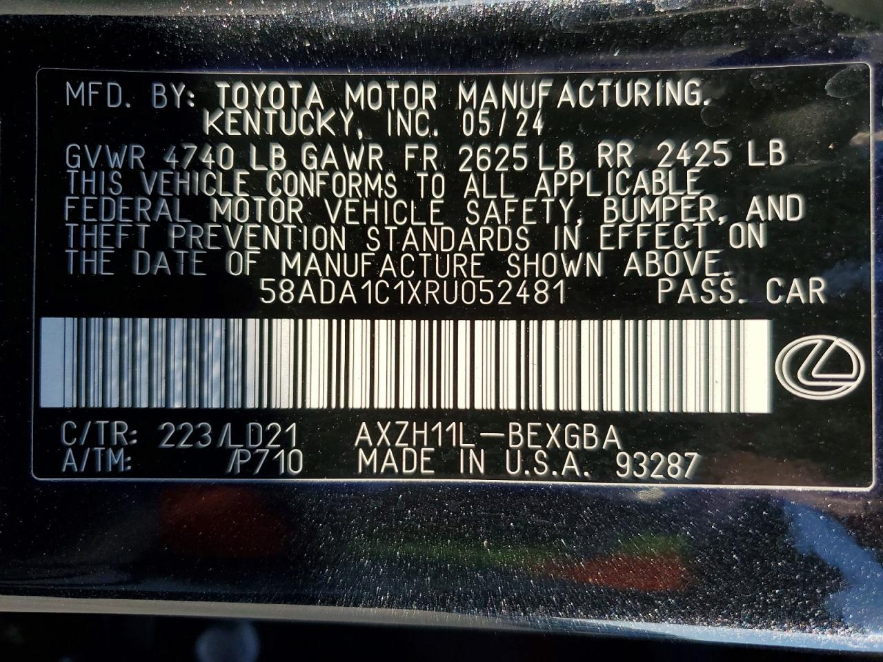 2024 LEXUS ES 300H