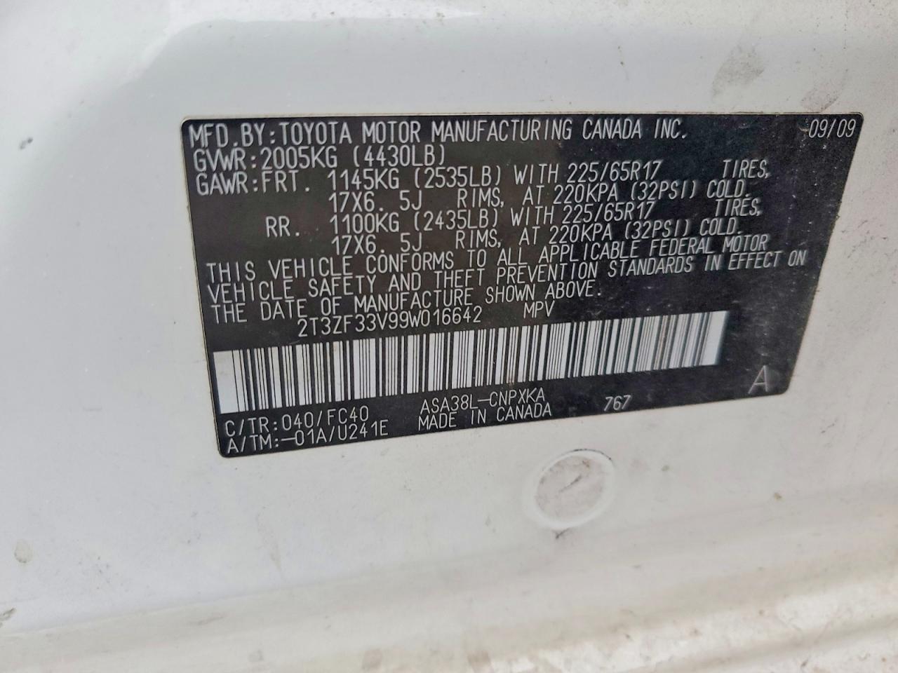2009 TOYOTA RAV4