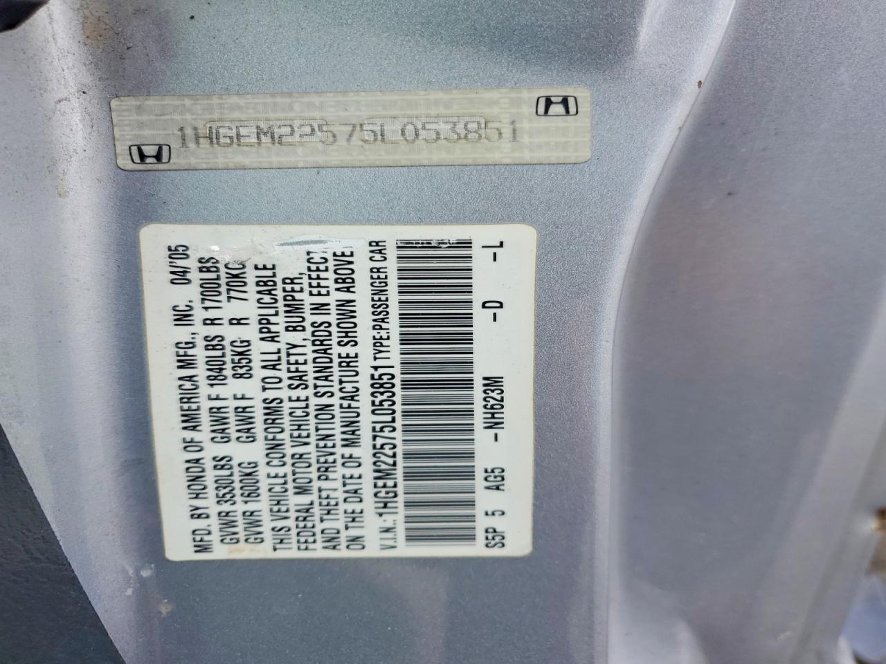 2005 HONDA CIVIC