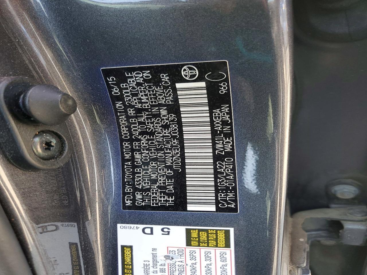 2015 TOYOTA PRIUS V