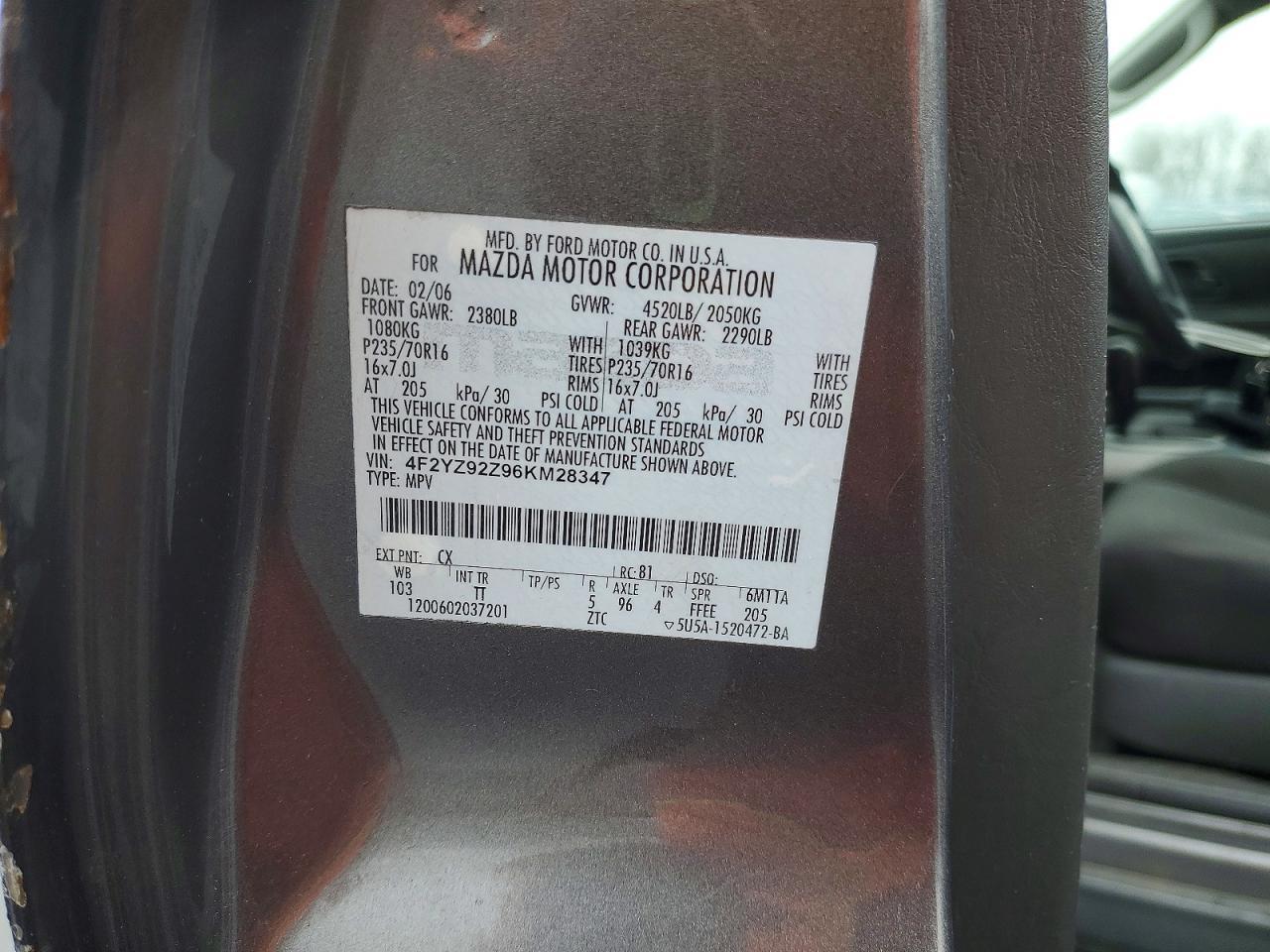 2006 MAZDA Tribute