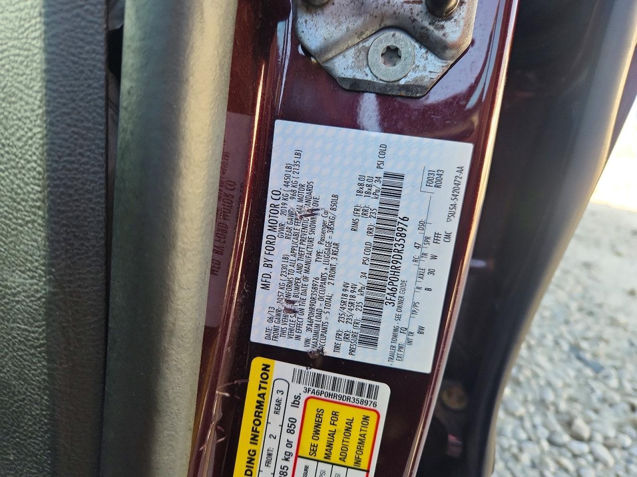 2013 FORD FUSION
