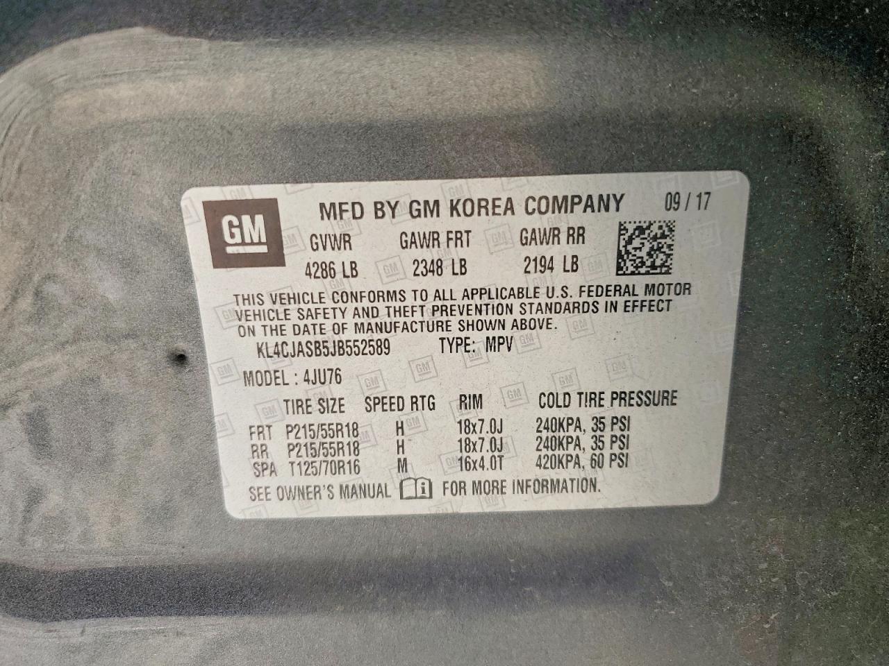 2018 BUICK ENCORE