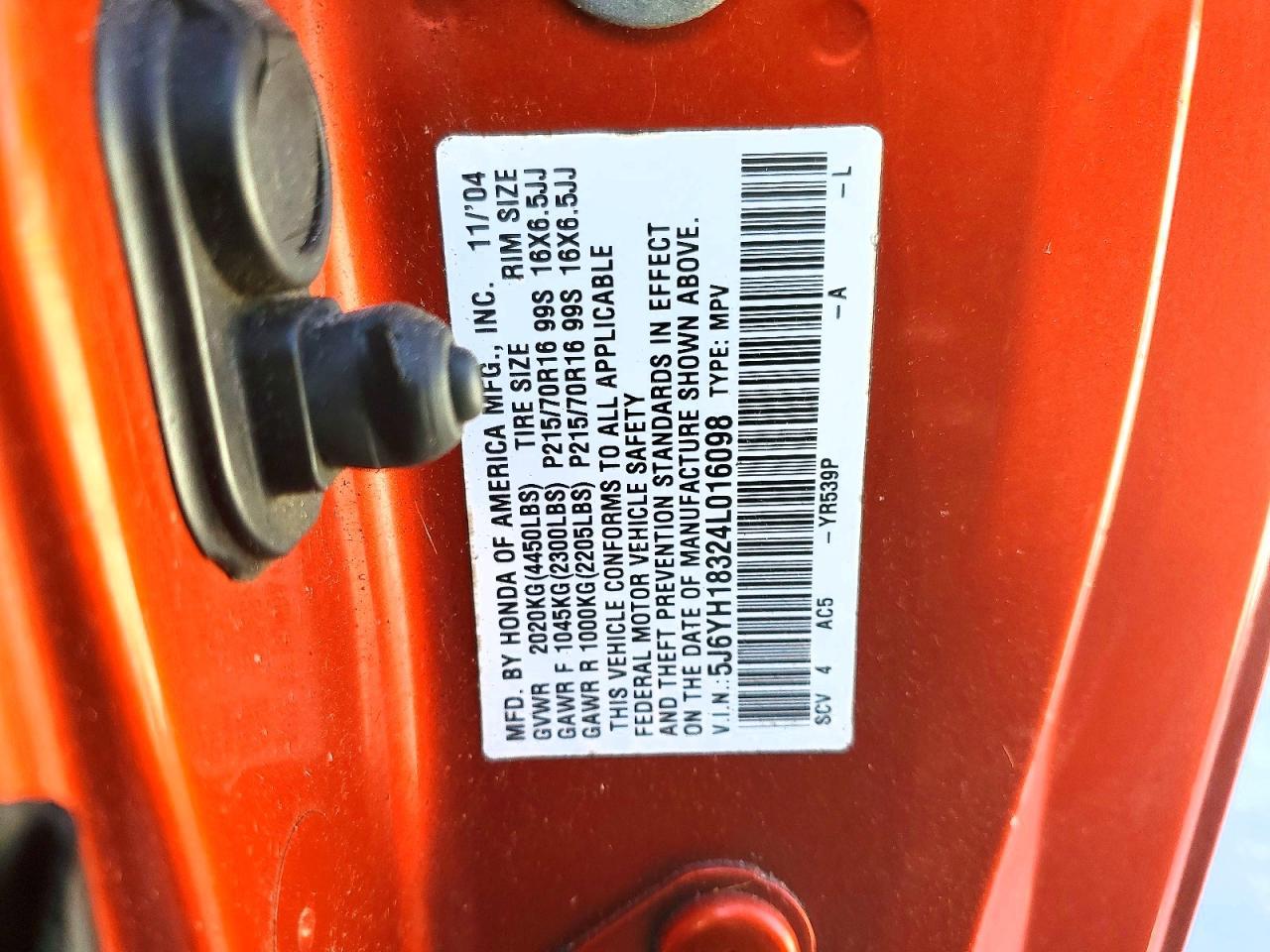 2004 HONDA Element