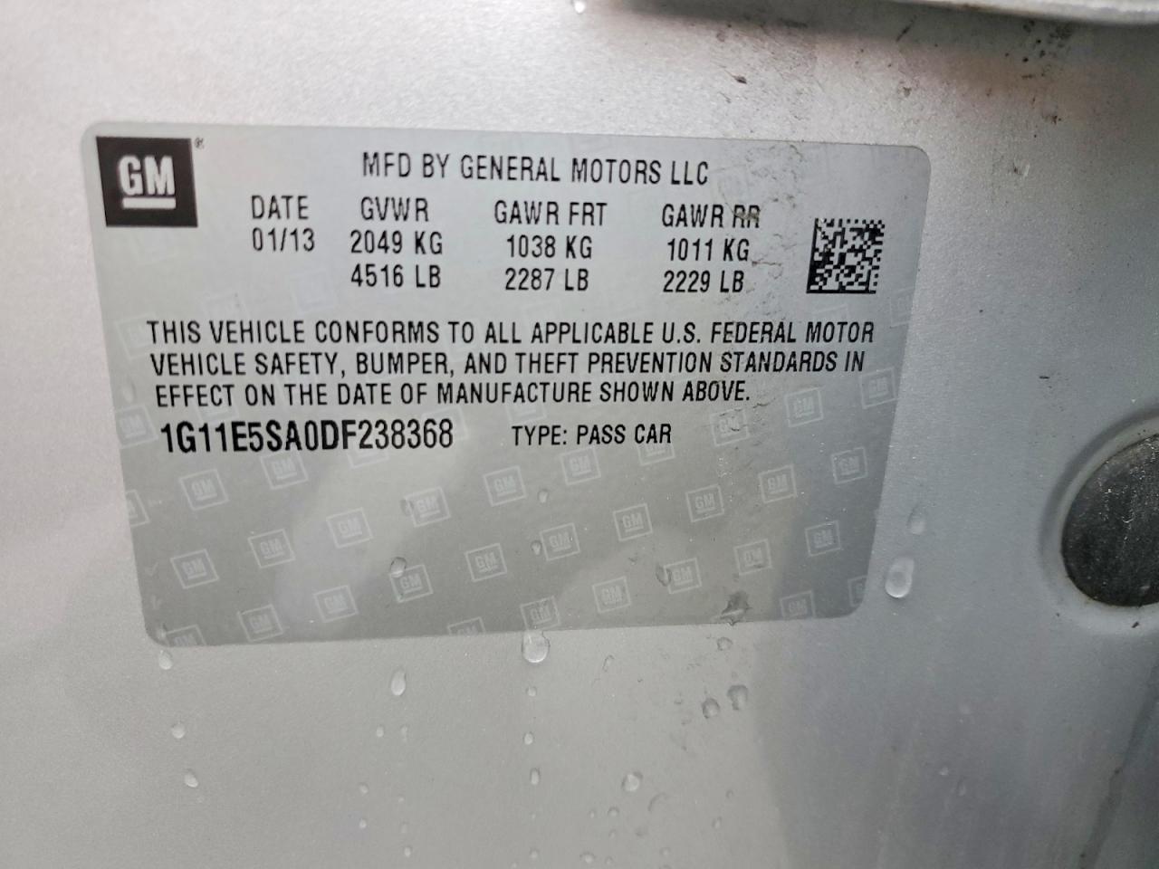 2013 CHEVROLET MALIBU