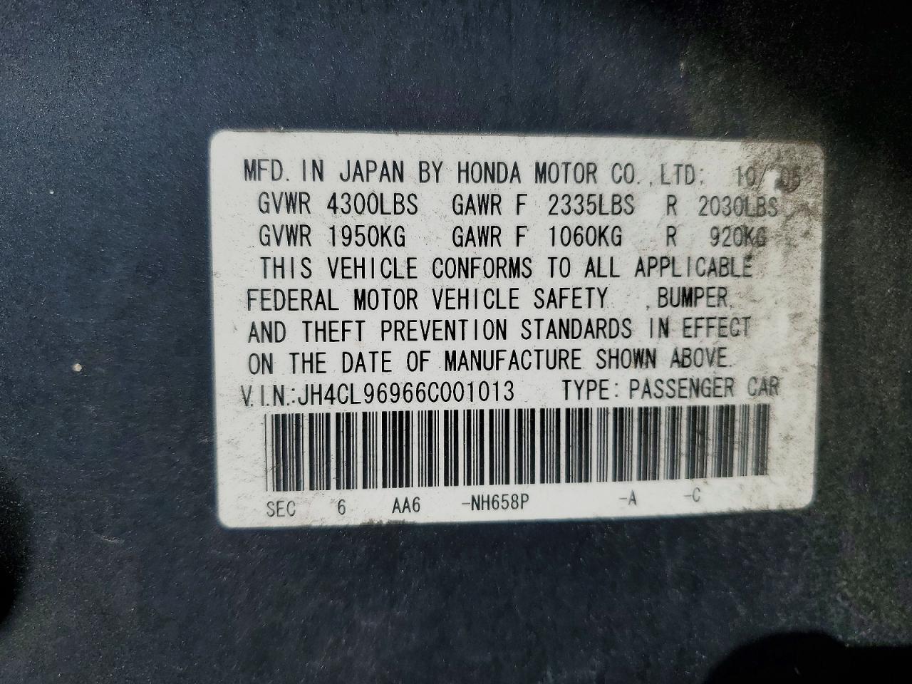 2006 ACURA TSX