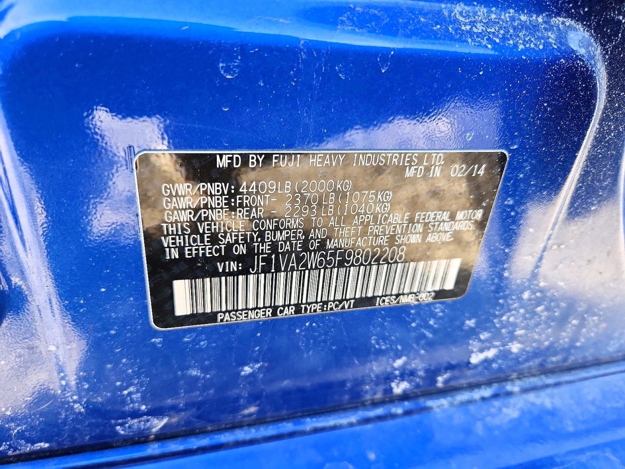 2015 SUBARU WRX
