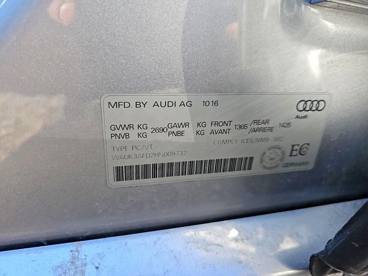 2017 AUDI A8 QUATTRO