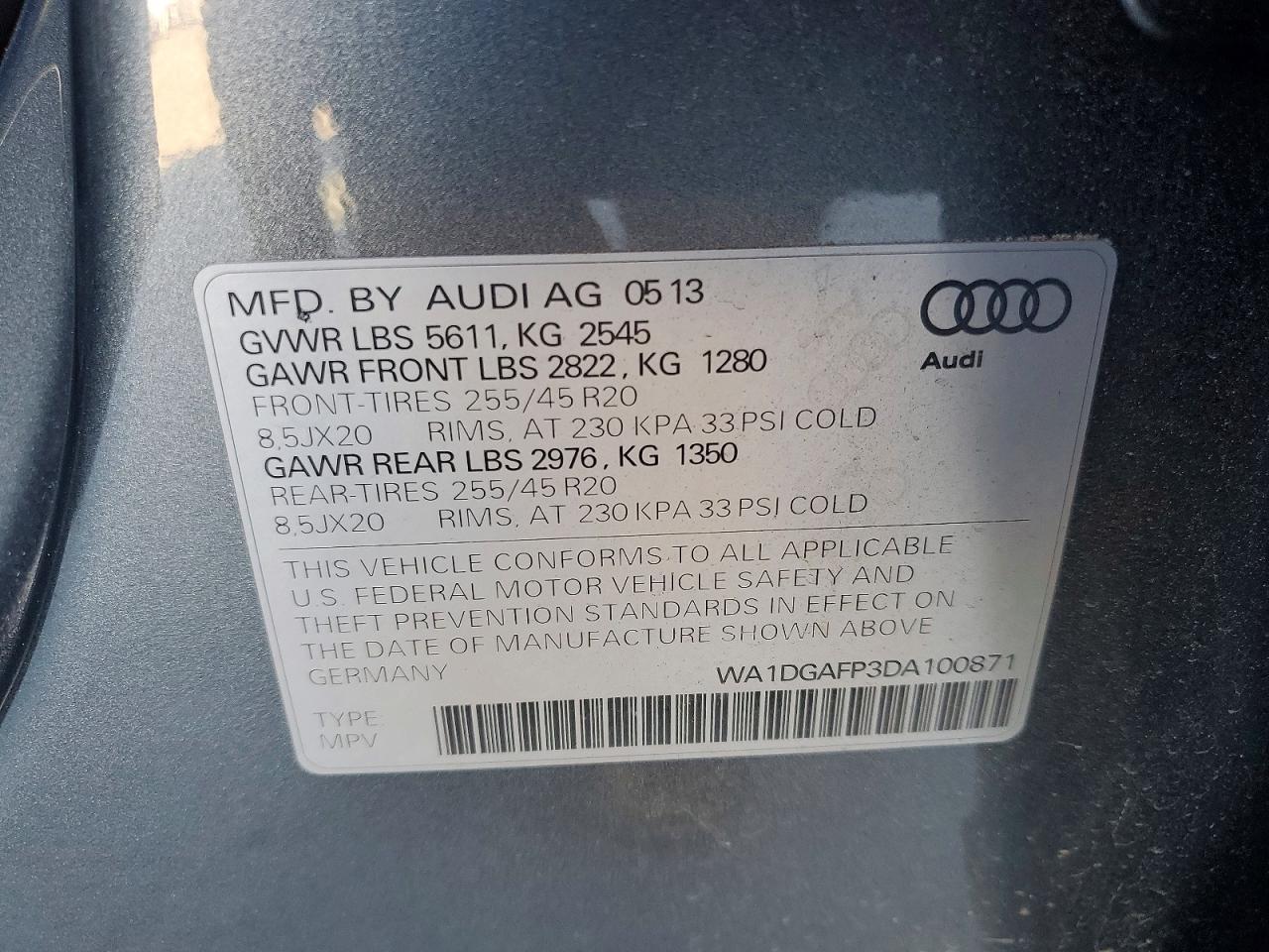 2013 AUDI Q5